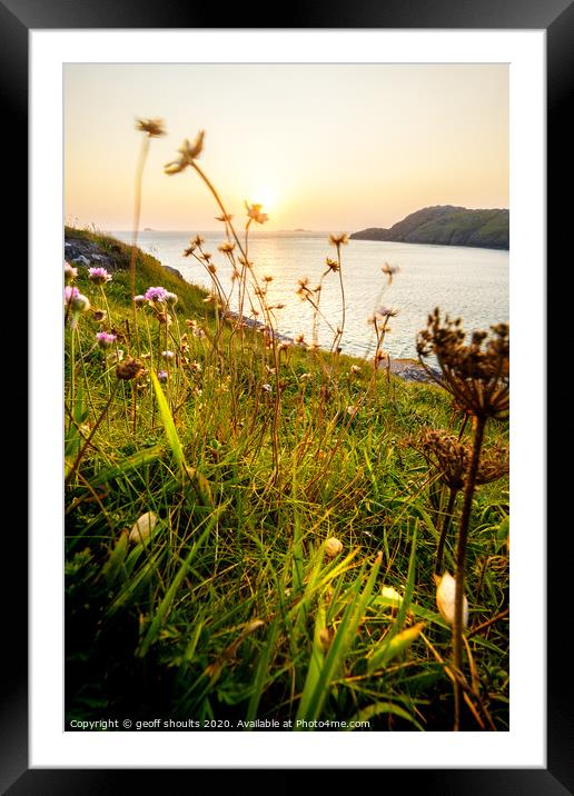 St Davids sunset Framed Mounted Print by geoff shoults