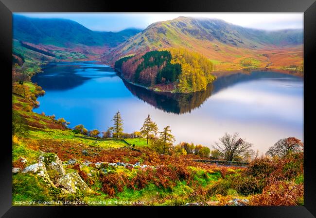 Early morning, Haweswater Framed Print by geoff shoults