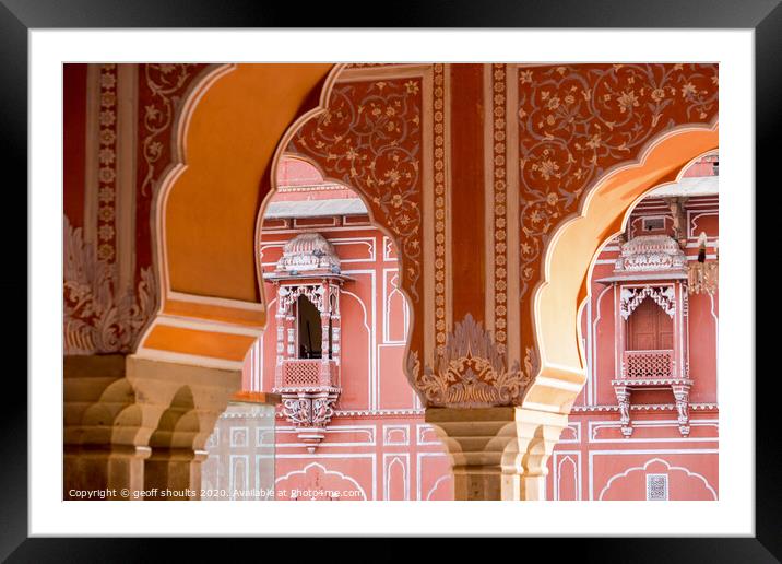 Pink City, Jaipur Framed Mounted Print by geoff shoults