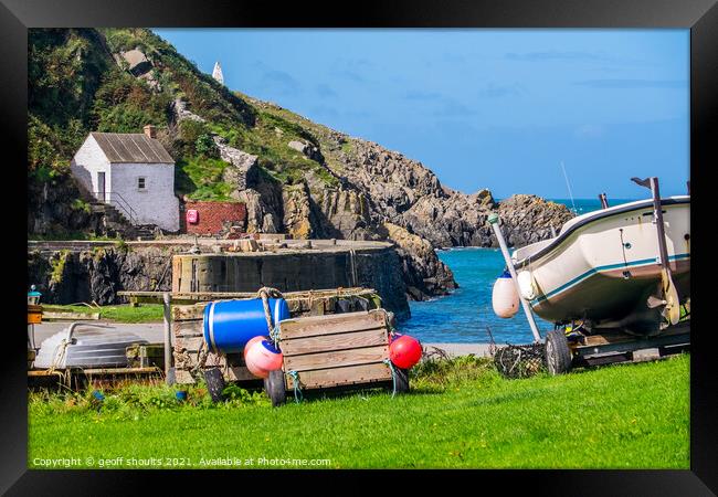 Porthgain Pembrokeshire Framed Print by geoff shoults
