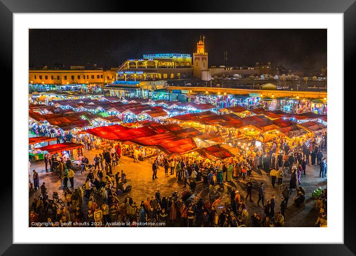 Marrakesh  Framed Mounted Print by geoff shoults