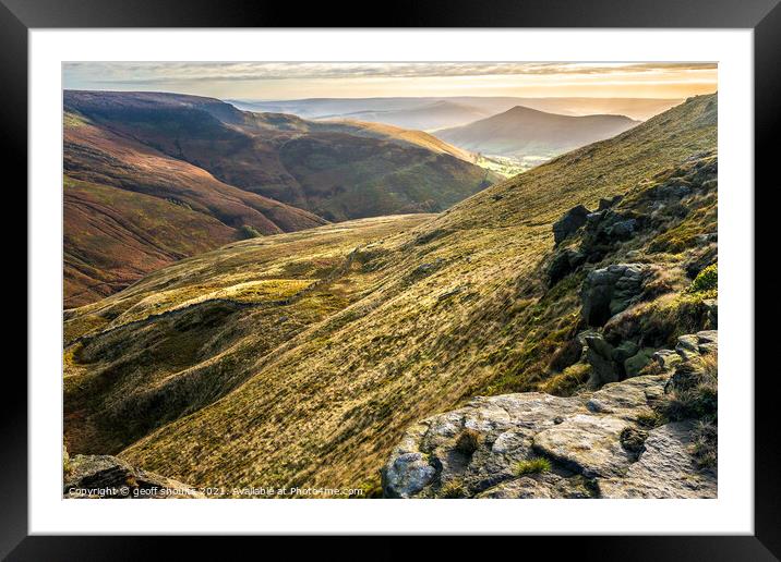 Lose Hill from Kinder Framed Mounted Print by geoff shoults