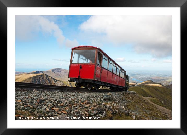 Snowdon Mountain Railway Framed Mounted Print by sue boddington