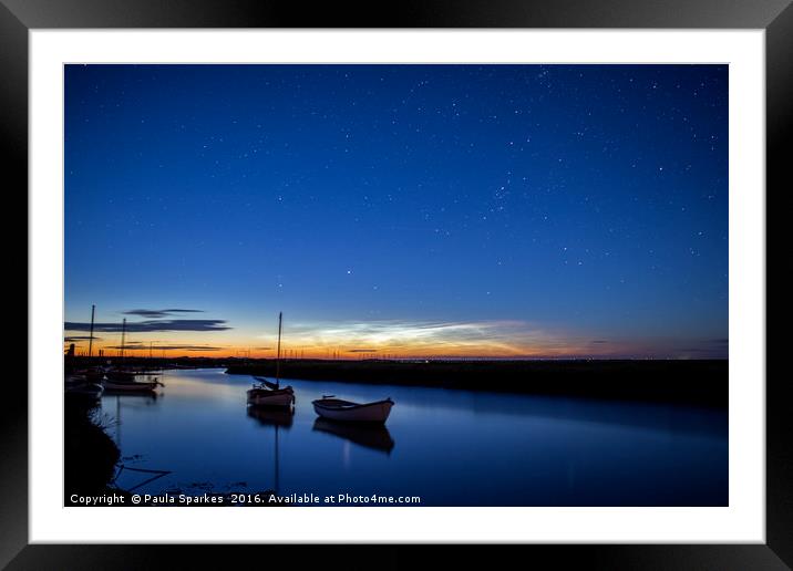 Morston Quay, Tranquility Framed Mounted Print by Paula Sparkes
