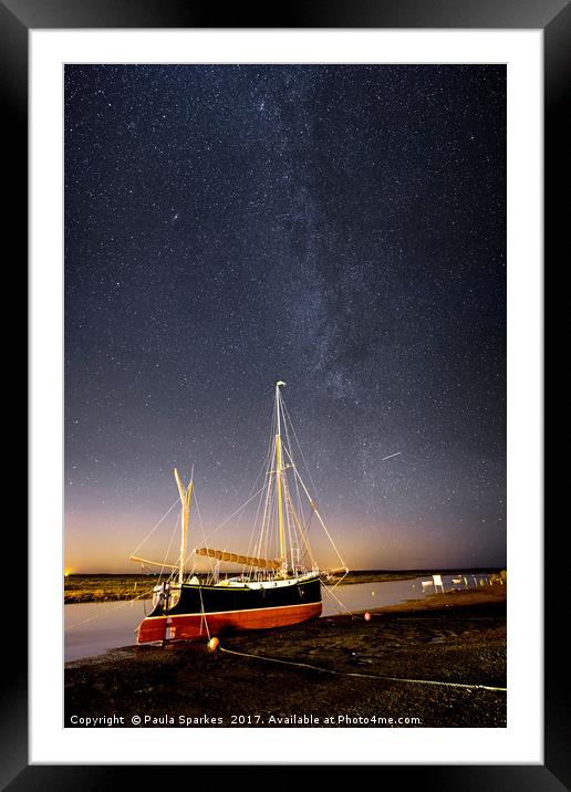 The Milky Way and Juno at Blakeney Framed Mounted Print by Paula Sparkes