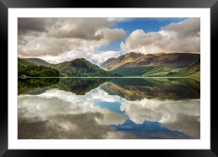 Mountain Reflections Framed Mounted Print by Paul Bullen