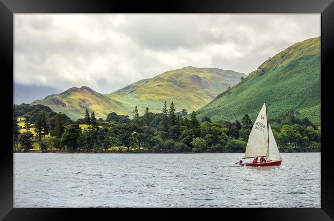Lake District, Sailing on Ullswater Framed Print by Bhupendra Patel