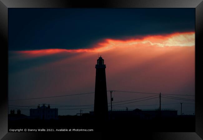 The Old Dungeness Lighthouse at Sunset Framed Print by Danny Wallis