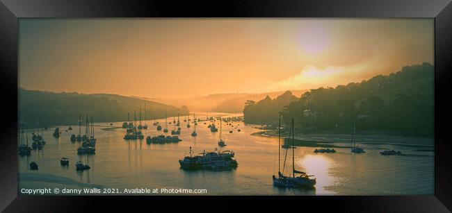 Sunrise over the Estuary at Salcombe, Devon.  Framed Print by Danny Wallis