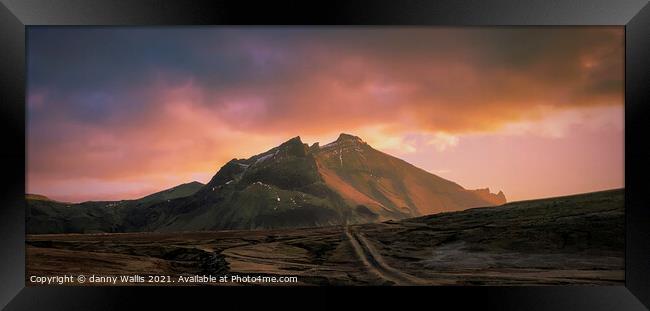Stunning Mountain View in Iceland Framed Print by Danny Wallis