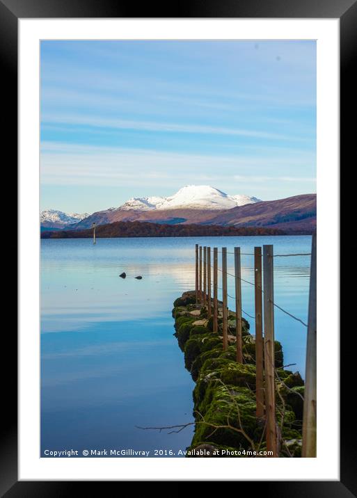 Winter on Loch Lomond Framed Mounted Print by Mark McGillivray