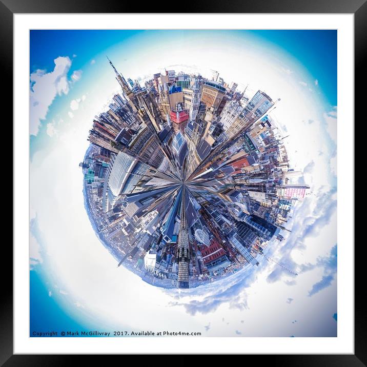 Glasgow Little Planet 3 Framed Mounted Print by Mark McGillivray