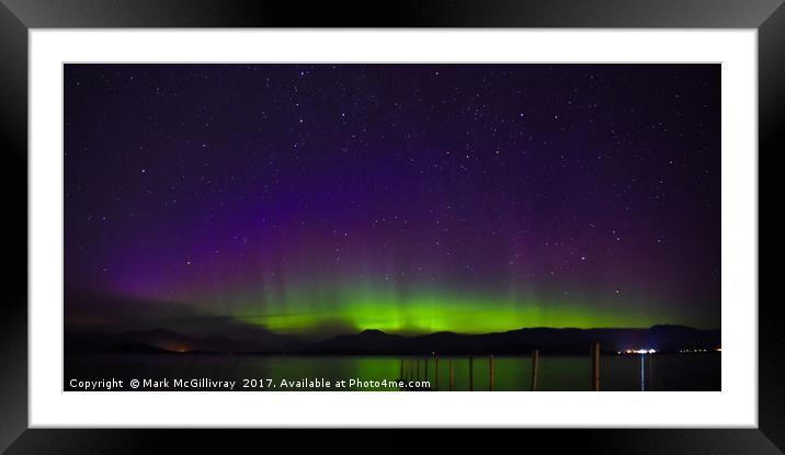 Aurora over Loch Lomond Framed Mounted Print by Mark McGillivray