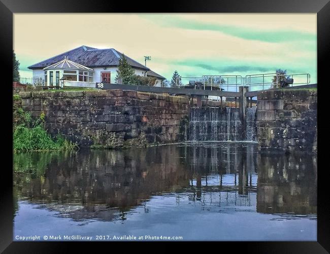 Lock 18, Forth and Clyde Canal. Framed Print by Mark McGillivray