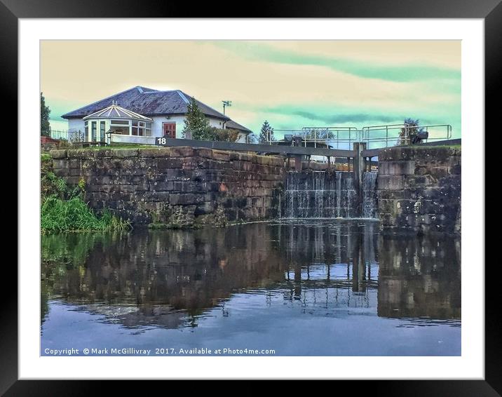 Lock 18, Forth and Clyde Canal. Framed Mounted Print by Mark McGillivray
