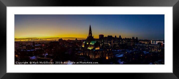 Sunset over Glasgow Cathedral Framed Mounted Print by Mark McGillivray