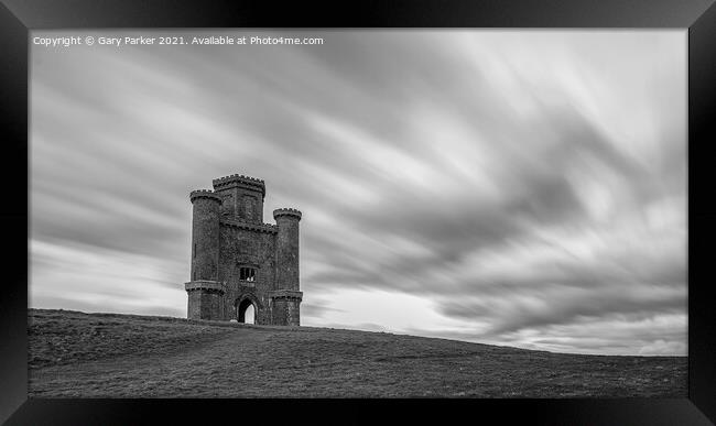Paxton's Tower in Black & White Framed Print by Gary Parker