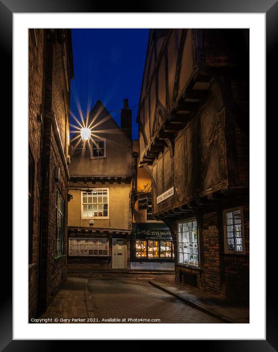 The Shambles, York Framed Mounted Print by Gary Parker
