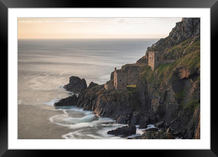 The ruins of the Botallack Tin Mines Framed Mounted Print by Gary Parker