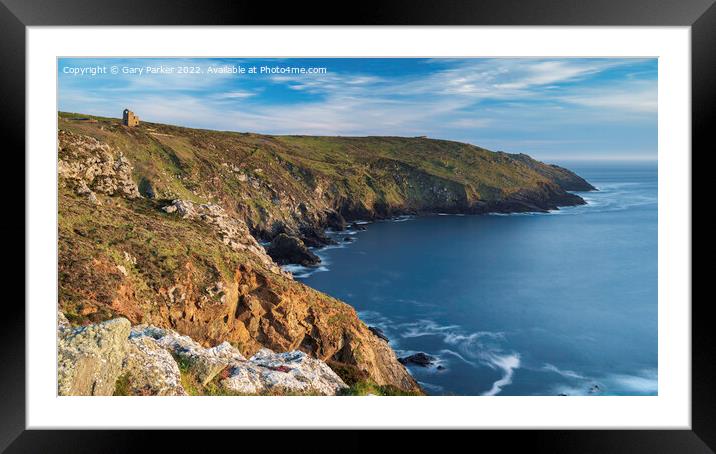 The Cornish coastline, near Lands end Framed Mounted Print by Gary Parker