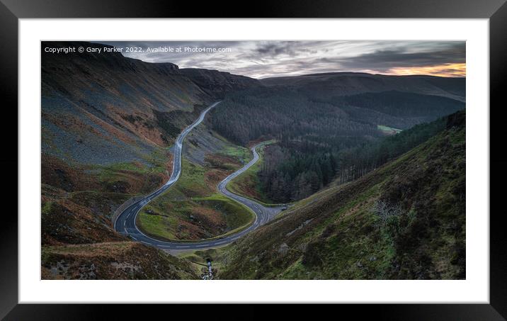 Bwlch Mountain Road, Wales Framed Mounted Print by Gary Parker