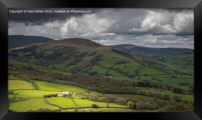 Sunbeam on the Welsh Countryside Framed Print by Gary Parker