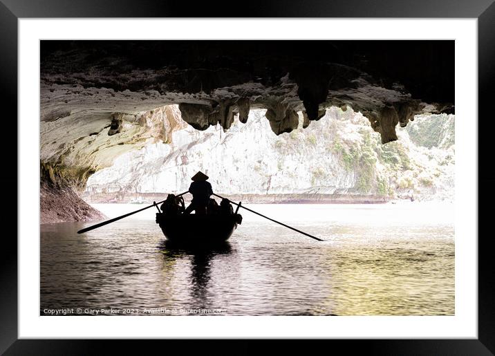 Halong Bay Silhouette  Framed Mounted Print by Gary Parker
