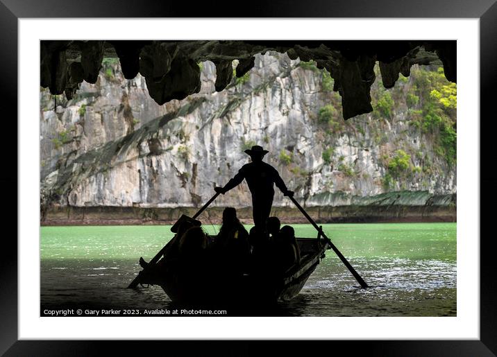Halong Bay Silhouette  Framed Mounted Print by Gary Parker