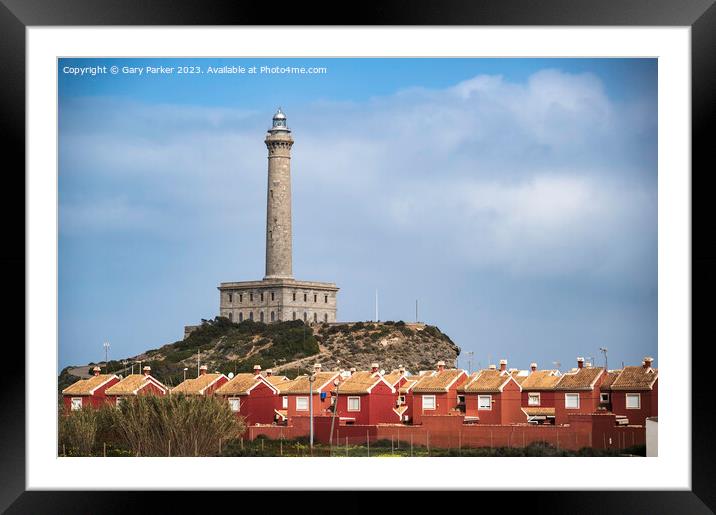 Cabo de Palos lighthouse, near Murcia, Spain Framed Mounted Print by Gary Parker