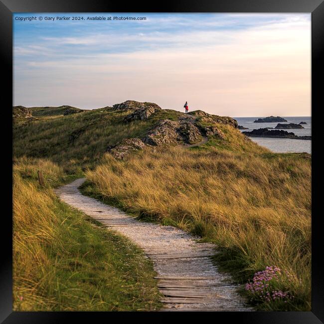 Path to ynys llanddwyn, Angelsey, north Wales Framed Print by Gary Parker