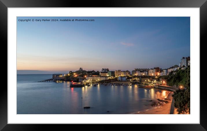 Tenby Beach Sunrise Framed Mounted Print by Gary Parker