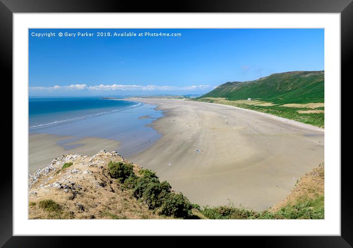Rhossili Bay  Framed Mounted Print by Gary Parker