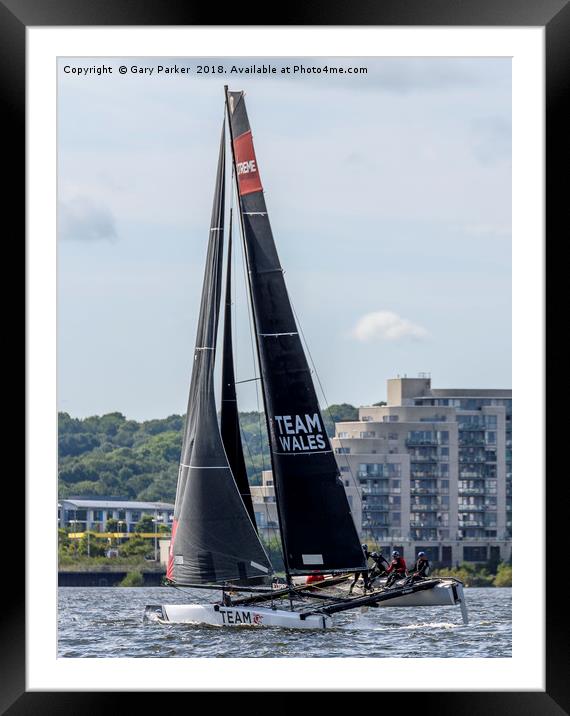 Extreme Sailing Series - Cardiff Bay - Team Wales Framed Mounted Print by Gary Parker