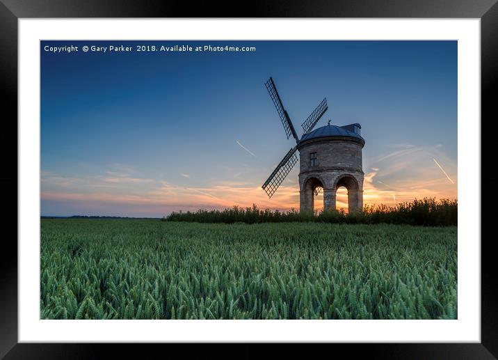Chesterton Windmill at sunset Framed Mounted Print by Gary Parker