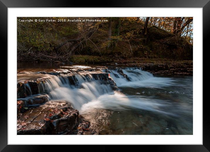 Waterfall in the Brecon Beacons national park Framed Mounted Print by Gary Parker