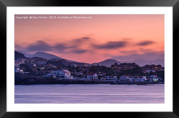 Spanish Coastal Sunset Framed Mounted Print by Gary Parker