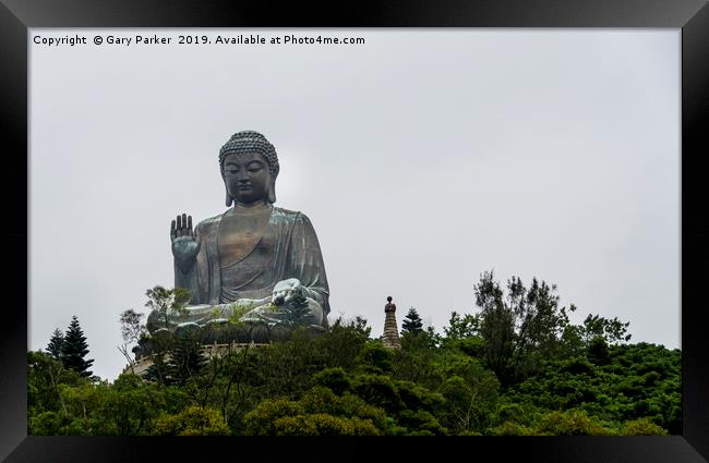 Tian Tan Buddha, Hong Kong Framed Print by Gary Parker