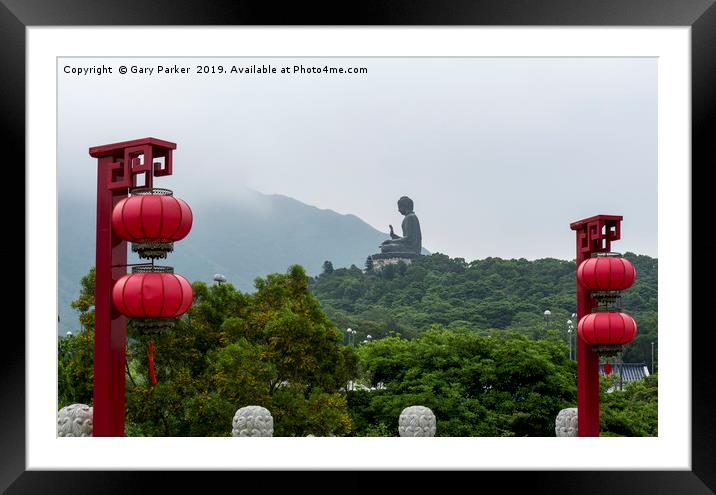 Tian Tan Buddha - Hong Kong Framed Mounted Print by Gary Parker