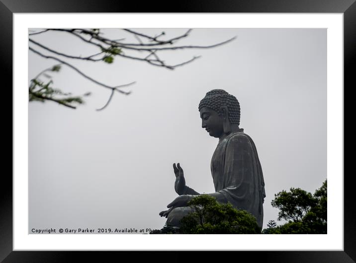 Tian Tan Buddha - Hong Kong Framed Mounted Print by Gary Parker