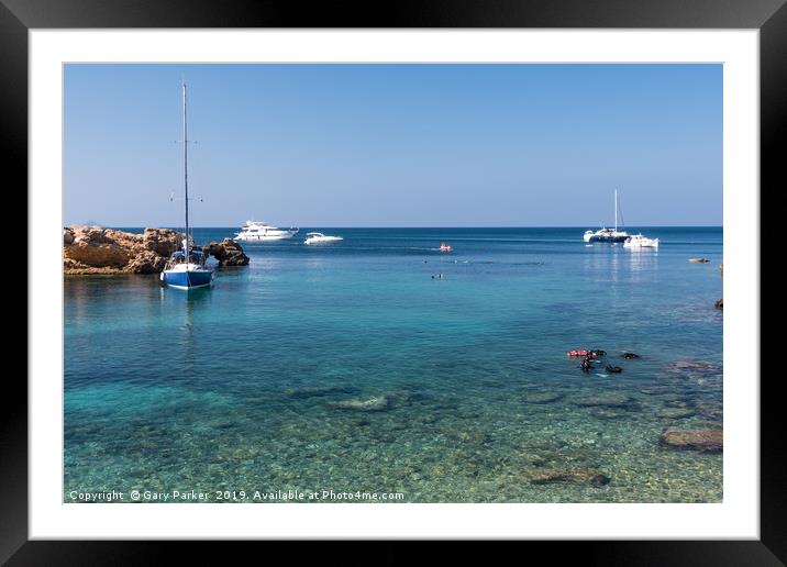 The Spanish coast in Summer.  Framed Mounted Print by Gary Parker