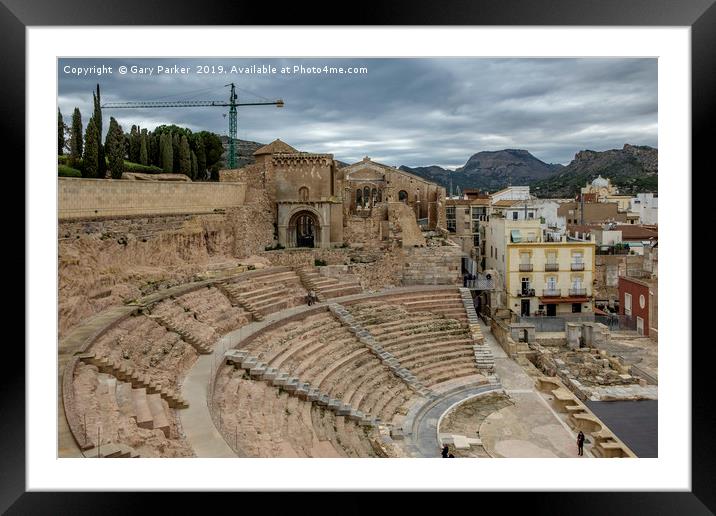The Roman Theater, Cartagena, Spain Framed Mounted Print by Gary Parker