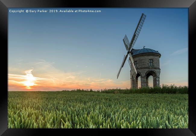 Chesterton Windmill, at sunset Framed Print by Gary Parker
