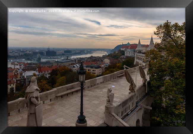 View of Budapest, from the Fisherman's Bastion Framed Print by Gary Parker