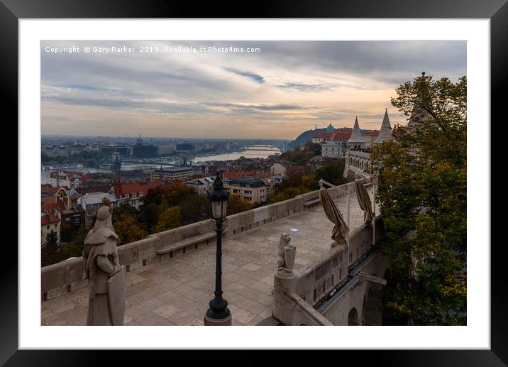 View of Budapest, from the Fisherman's Bastion Framed Mounted Print by Gary Parker