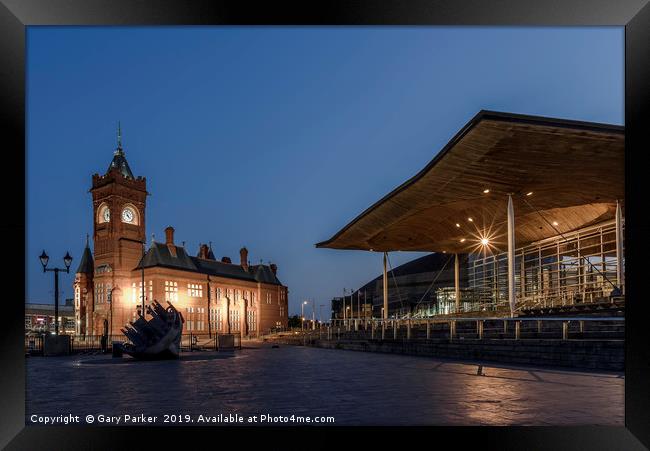 Welsh national assembly and pier-head building Framed Print by Gary Parker
