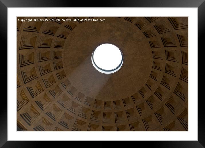 Pantheon Sunray Framed Mounted Print by Gary Parker
