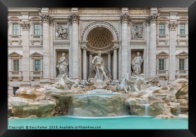 The Trevi Fountain in Rome	  Framed Print by Gary Parker