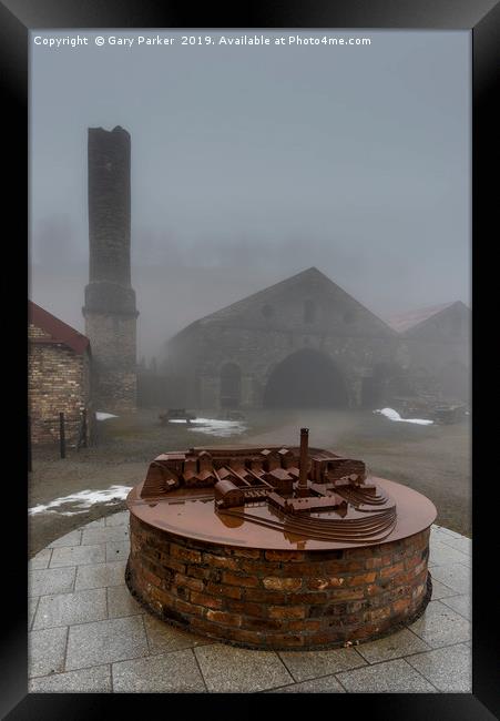 A scale model of old Welsh, Ironworks. Ebbw vale Framed Print by Gary Parker