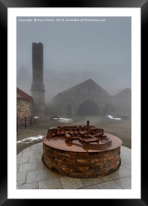 A scale model of old Welsh, Ironworks. Ebbw vale Framed Mounted Print by Gary Parker