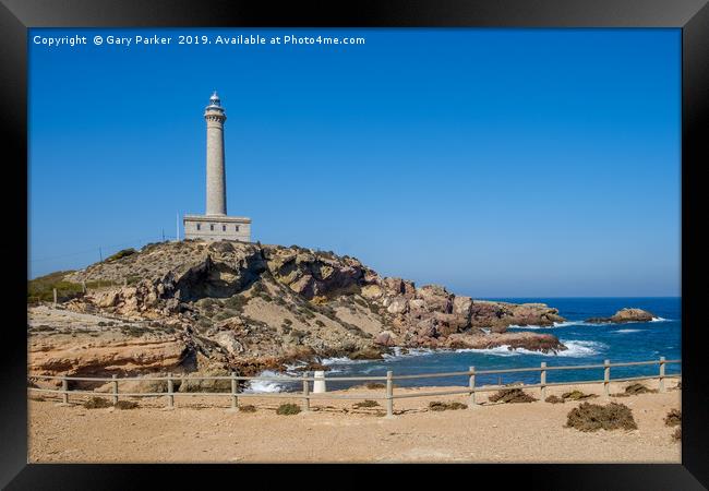 Cabo de Palos lighthouse, in Murcia, Spain Framed Print by Gary Parker